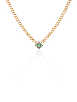 Gold Diamond Apolo Curb Chain Choker