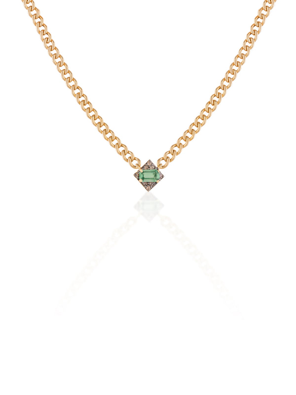 Gold Diamond Apolo Curb Chain Choker