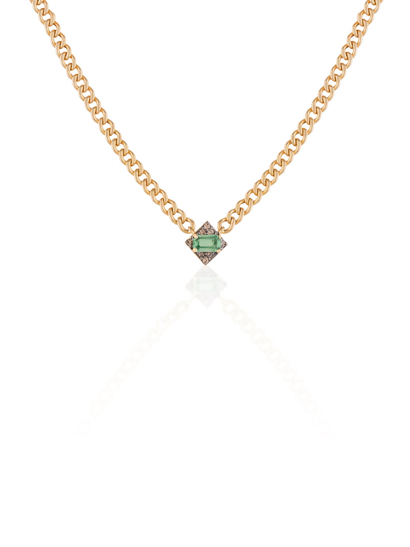 Gold Diamond Apolo Curb Chain Choker