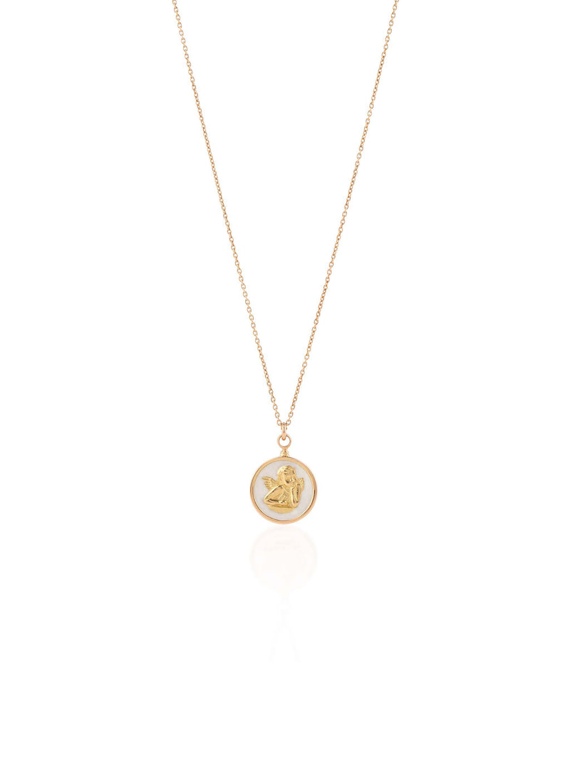 Guardian Angel Necklace with Mother of Pearls