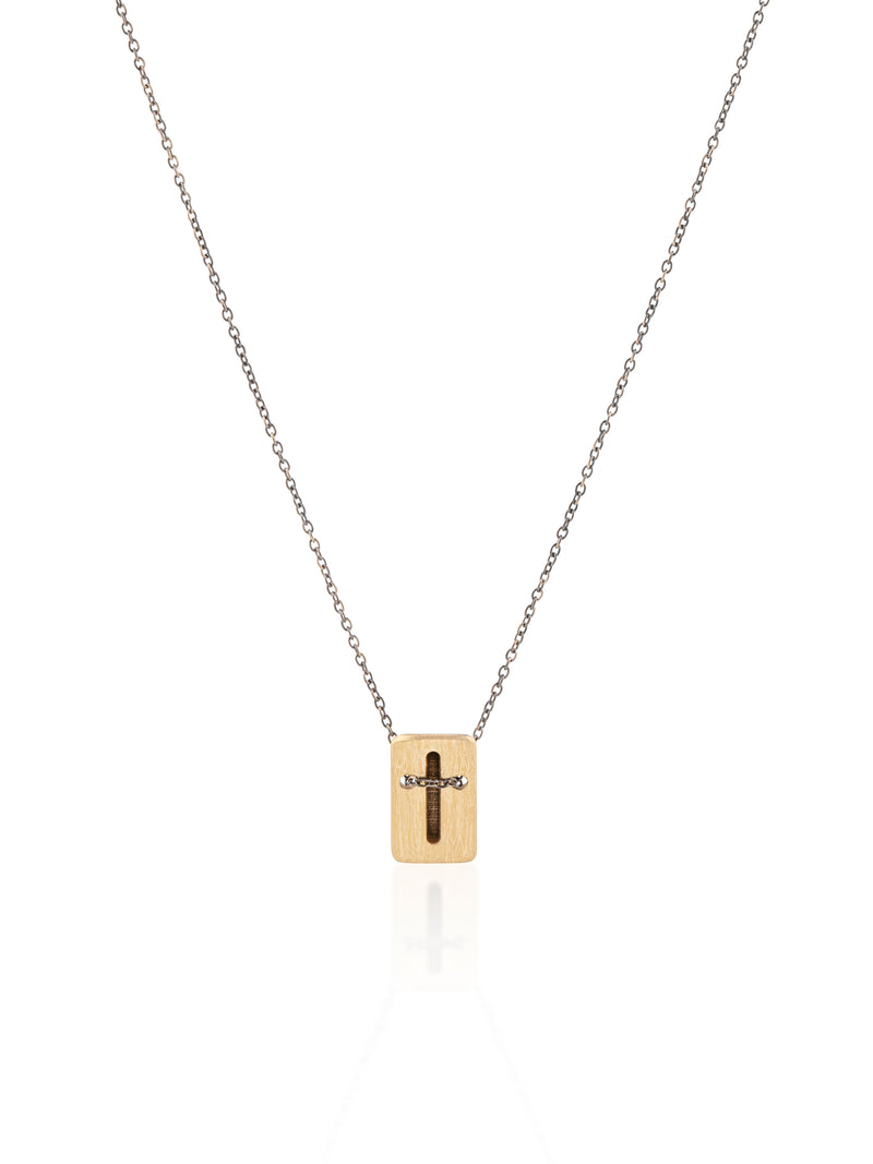 Hammered Cross Necklace