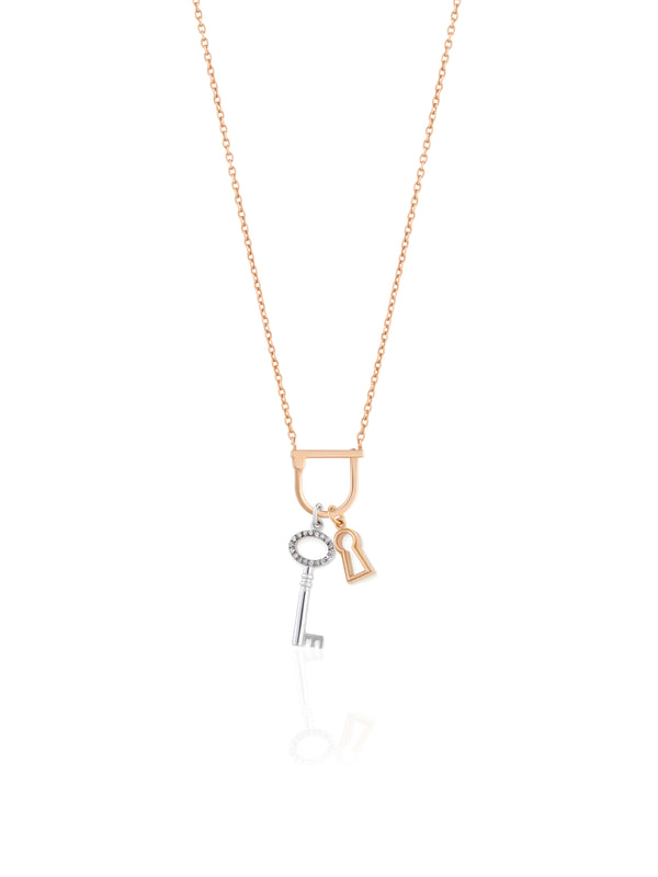 Key Charm - Gold Diamond