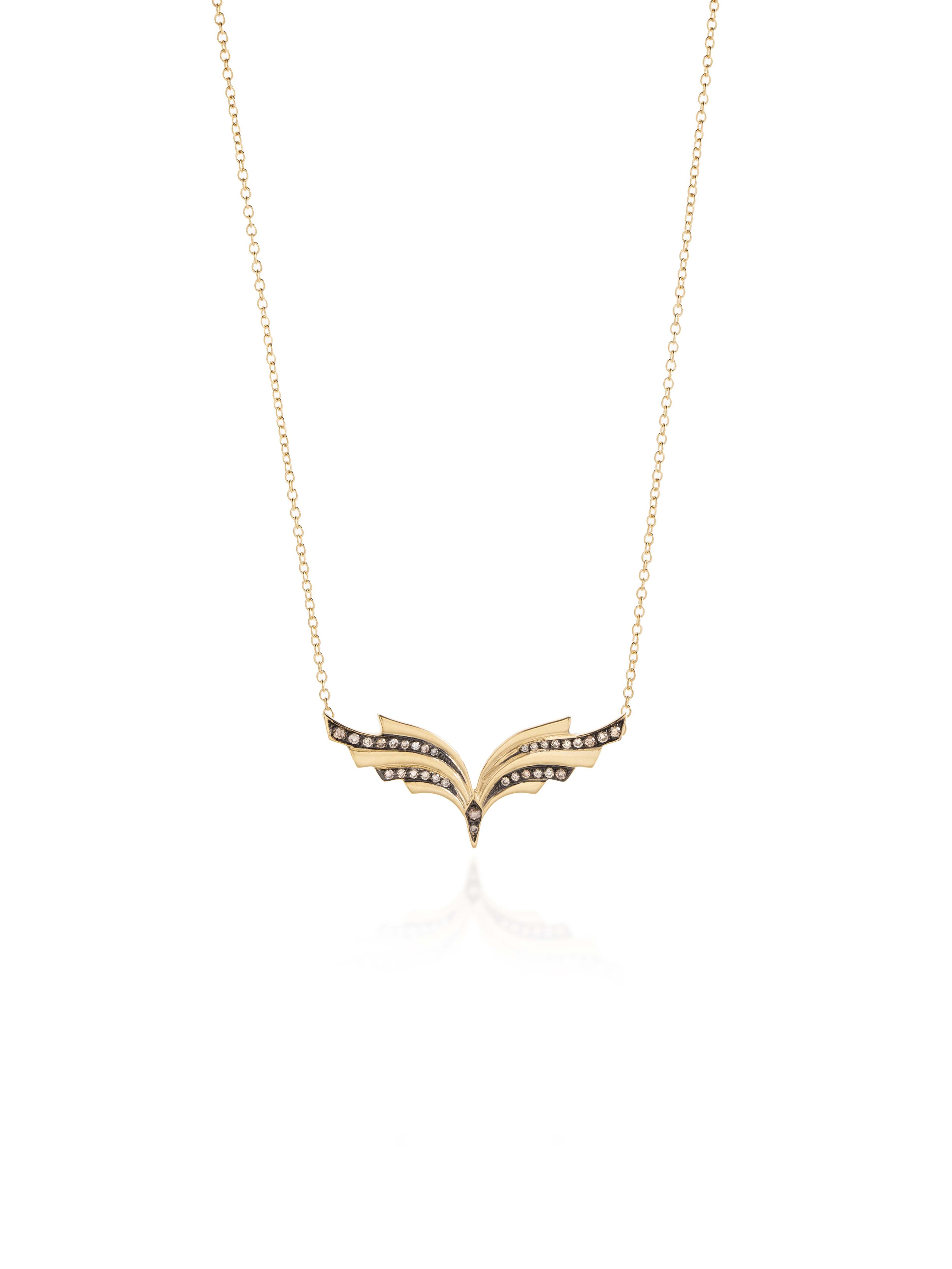 Absolute Jewellery Angel With Diamante Wings Necklace HCP218