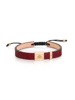 Lebanon Flag Tag Leather Bracelet
