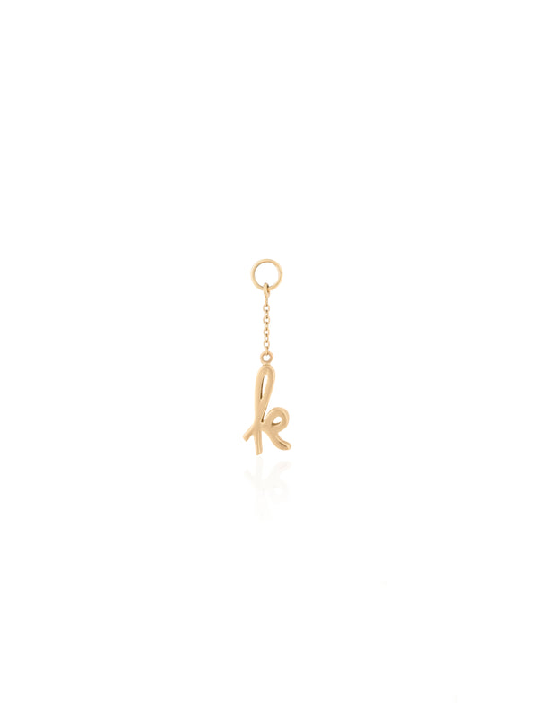 Letter K Charm - Gold