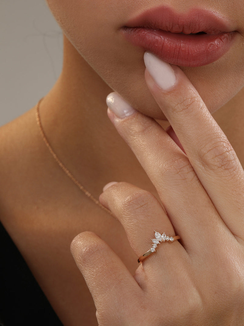 Gold Marquise Diamond Ring