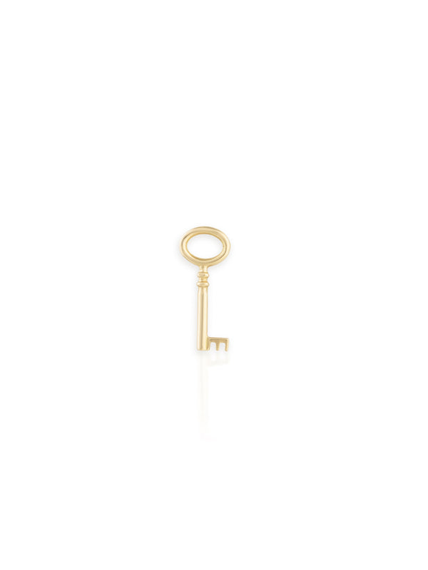 Gold Medium Key Single Earring