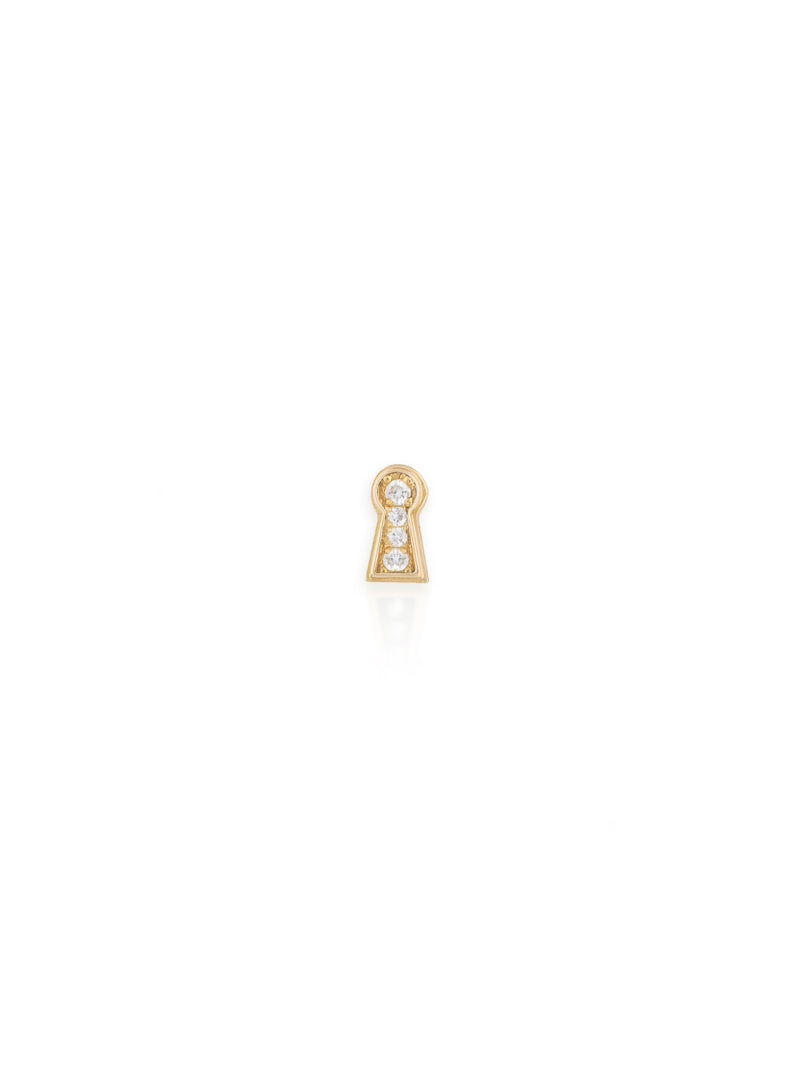 Gold Diamond Medium Lock Piercing