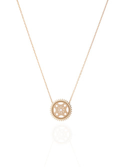 Medium Uno Necklace - Gold Diamond