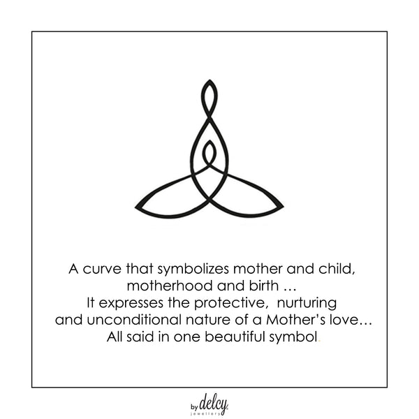 Mini Mother and Child Enamel Gold Necklace