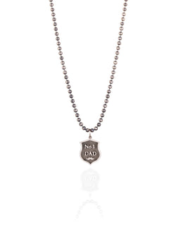 Number One Dad Shield Necklace