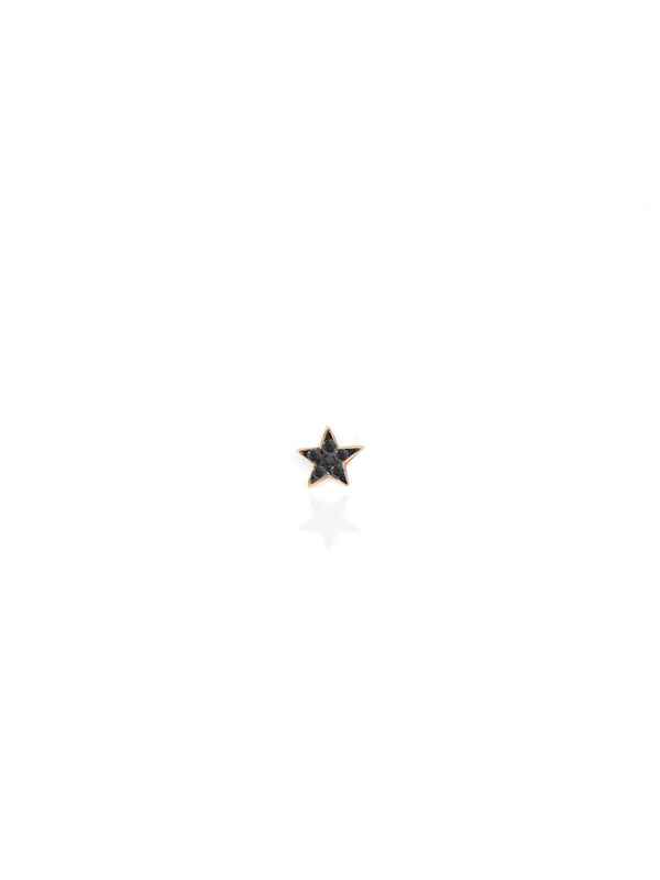 Black Diamond Small Gold Star Earring