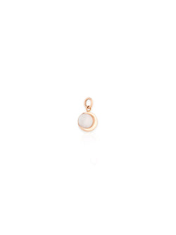 Opal Moon Charm - Gold