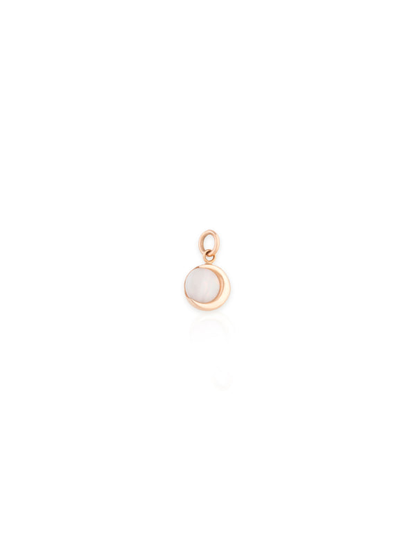 Opal Moon Charm - Gold