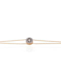 Reversible Gear Chain Bracelet  - Gold Diamond