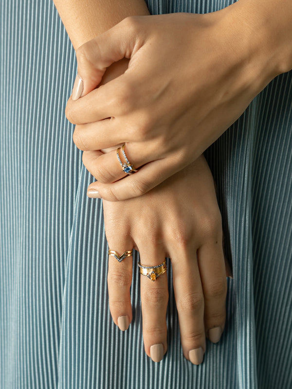 Diamond Double Helios Ring