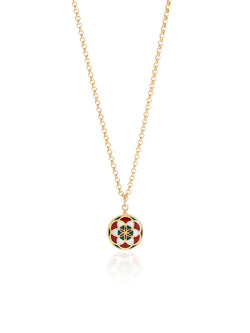 Double Sided Seed of Life Necklace with Chopard Chain