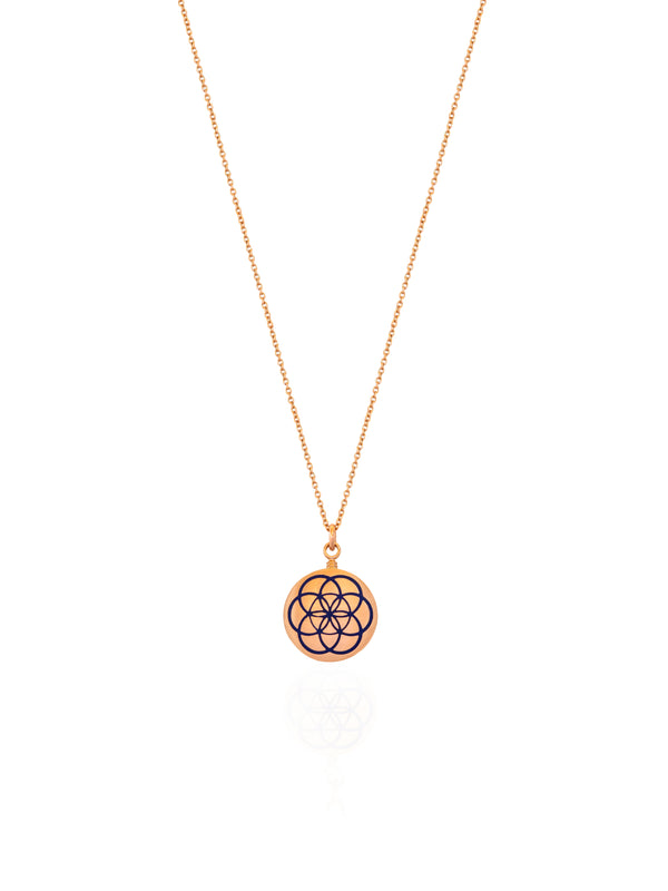 Double Sided Seed of Life Gold Necklace