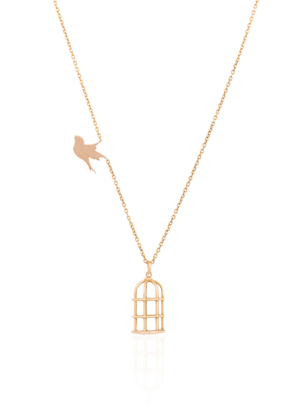 Gold Large Set Me Free Necklace