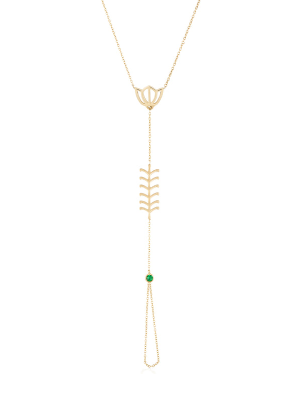Gold Precious Stone Shaffe Ring Bracelet