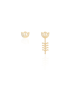 Gold Shaffe Earring With Extension