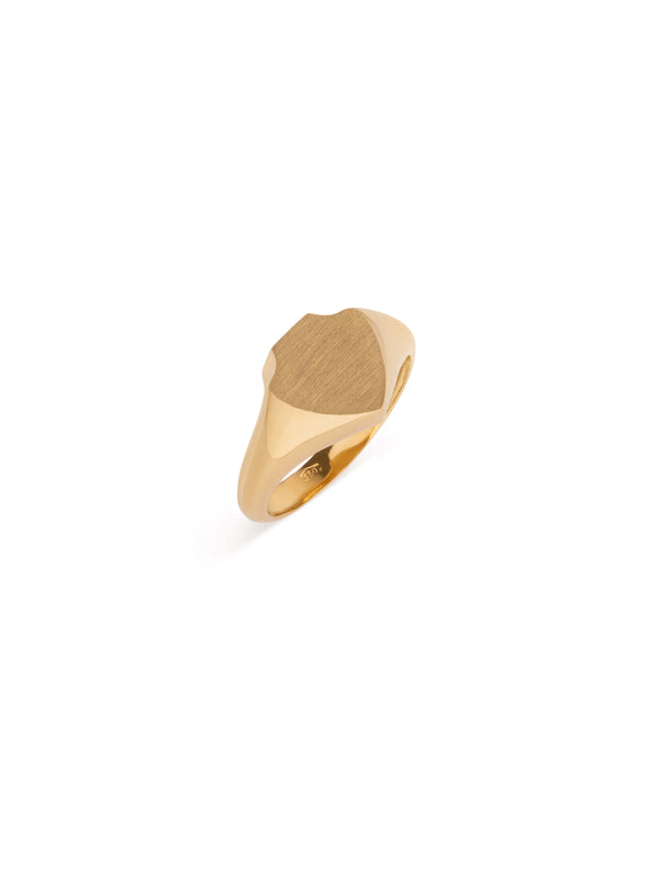 Shield Signet Gold Ring