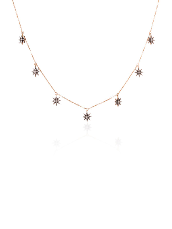 Gold Diamond Shooting Star Choker
