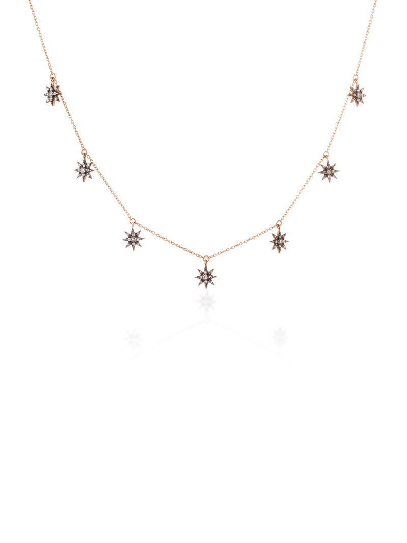 Gold Diamond Shooting Star Choker