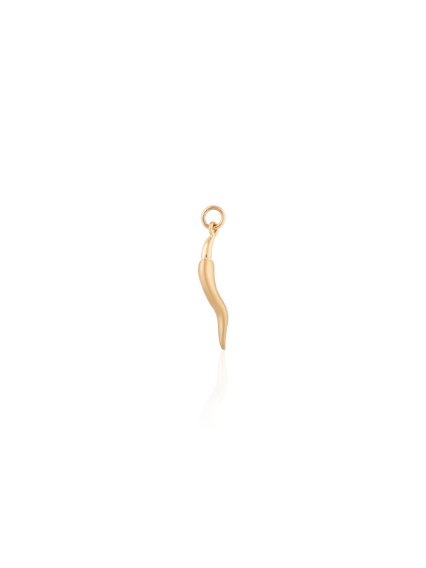 Skinny Pepper Hoop Charm - Gold