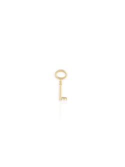 Gold Small Key Single Earring