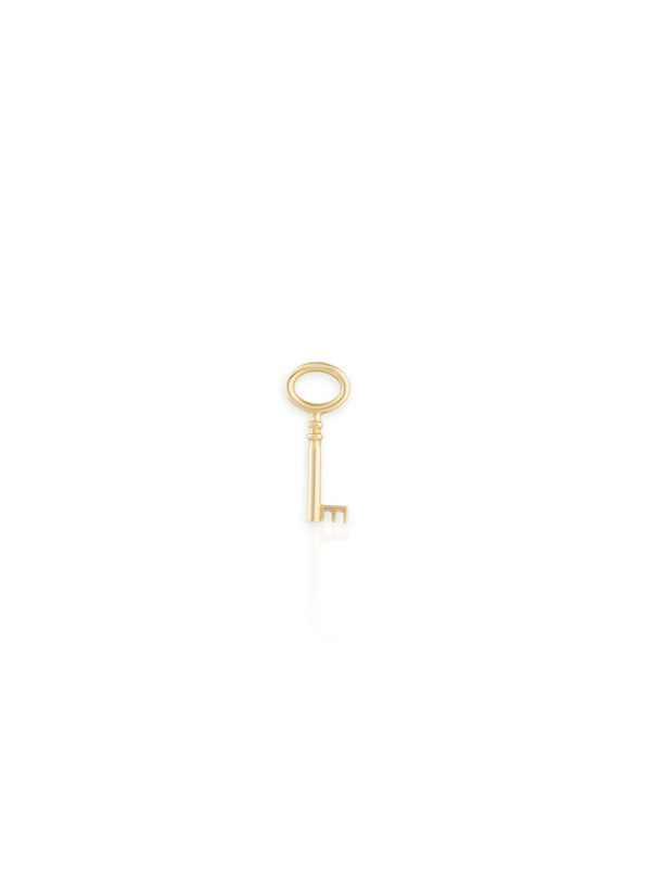 Gold Small Key Single Earring