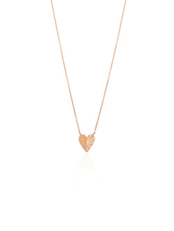 Folding Heart Gold Necklace