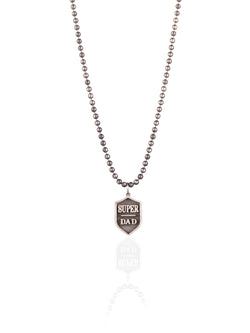 Super Dad Shield Necklace