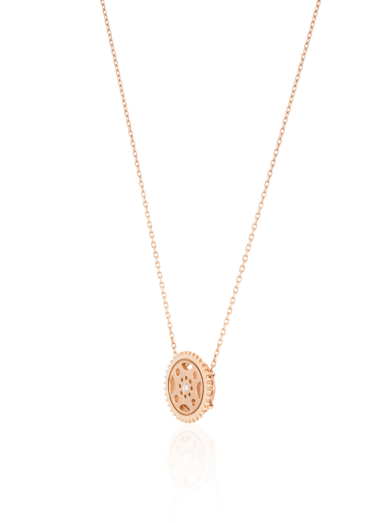 Medium Uno Necklace - Gold Diamond