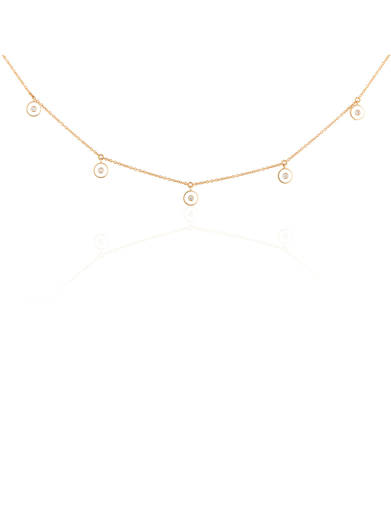 Aura Enamel Gold Diamond Choker
