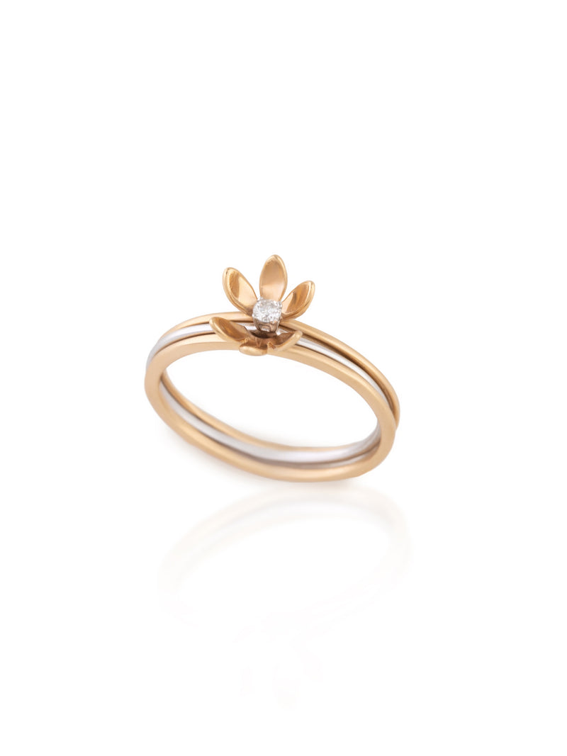 Gold Complementary Diamond Yasma Ring