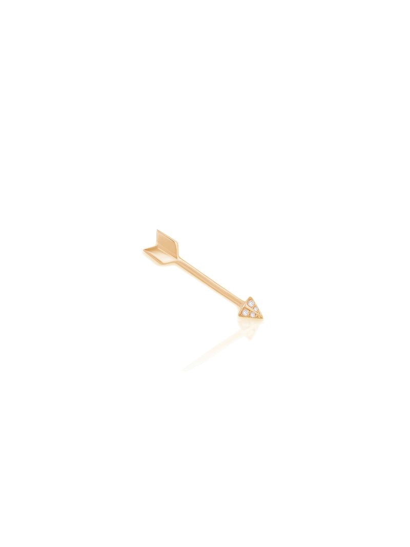 Gold Diamond Arrow Single Earring